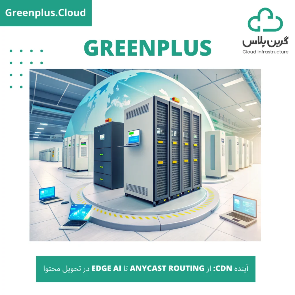 گرین پلاس-بلاگ-کاور-آینده CDN از Anycast Routing تا Edge AI در تحویل محتوا