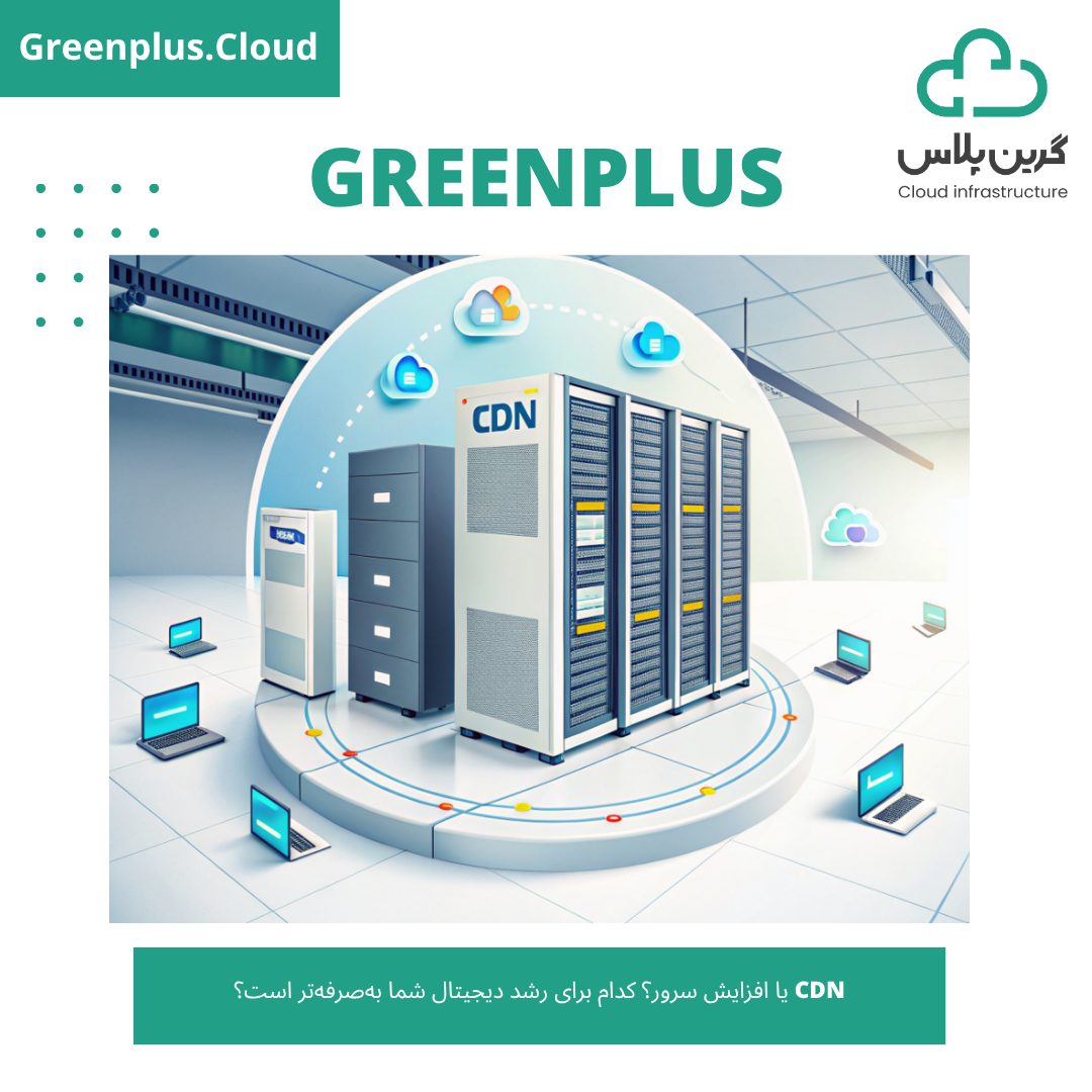 گرین پلاس-بلاگ-کاور-CDN یا افزایش سرور؟ کدام برای رشد دیجیتال شما به‌صرفه‌تر است؟